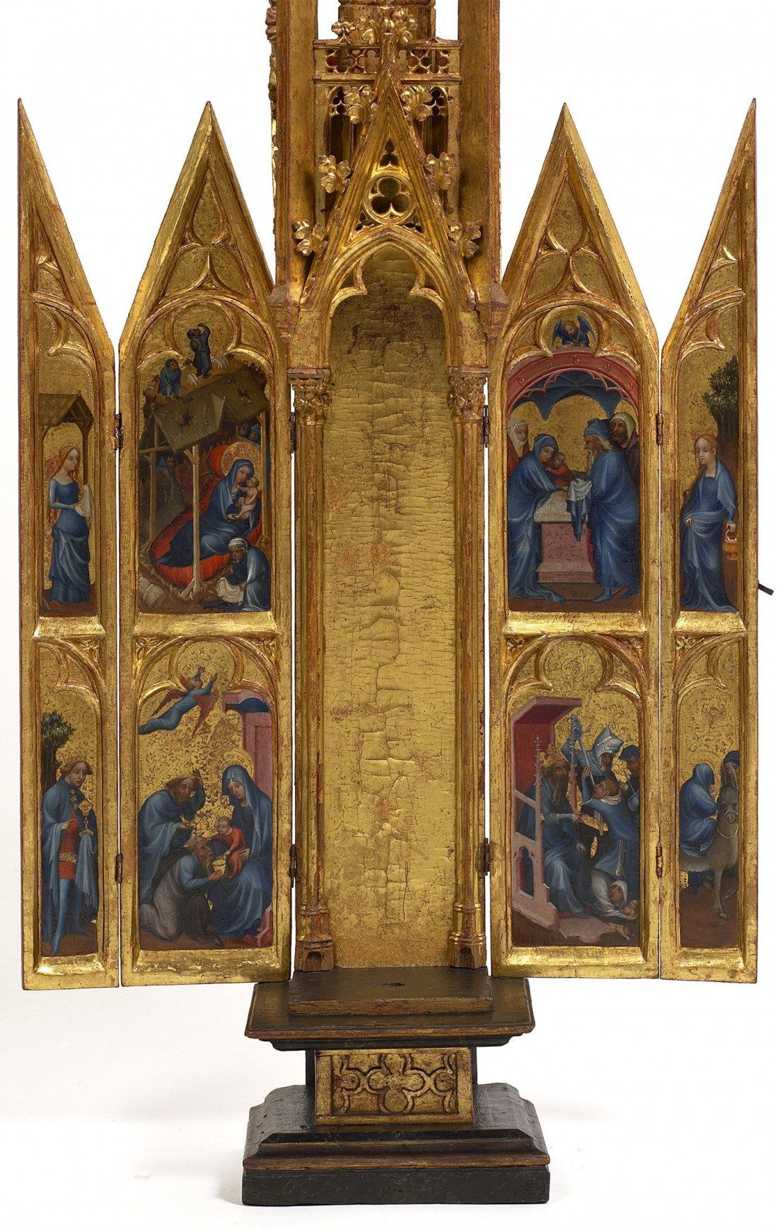 Tower Retable with Scenes from the Life of Christ: Nativity, Adoration ...