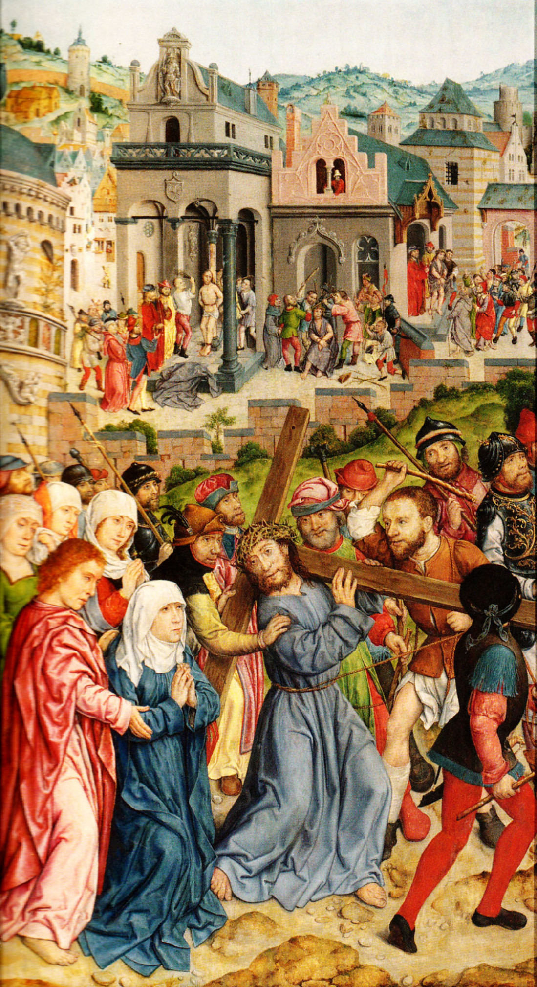 passion of the christ carrying the cross scene